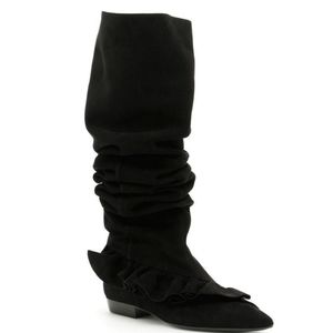 JW Anderson 10mm Suede Ruffle Boots 36